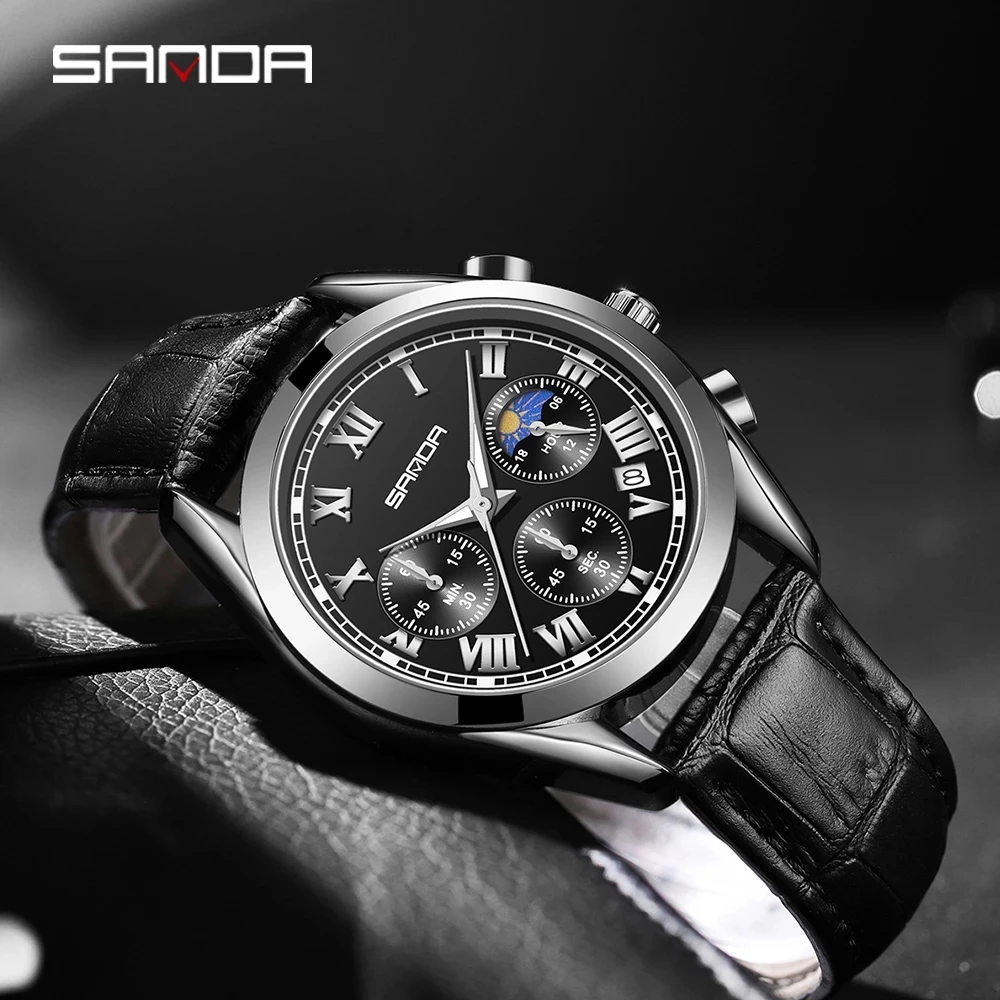 

2022 NEW SANDA Fashion Watches for Men Luxury Sport Business WristWatch ​Waterproof Quartz Big Clock Digital Male Watch 5012
