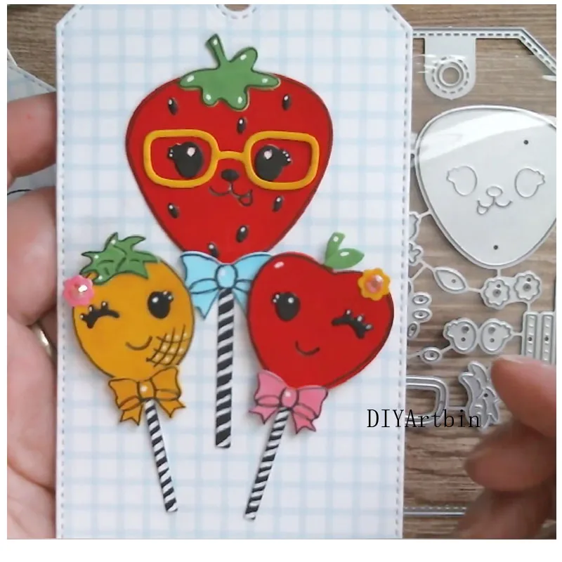 

Новинка «сделай сам», скрапбукинг, летние клубничные леденцы, металлические вырубные штампы, весенние очки, бант «сделай сам», скрапбукинг, рукоделие, штампы