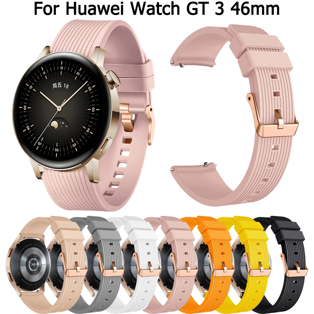 

Ремешок силиконовый для Huawei Watch GT3 2 GT 3 Pro 43 мм GT2 42 мм, сменный Браслет для смарт-часов Honor Magic, 20 мм
