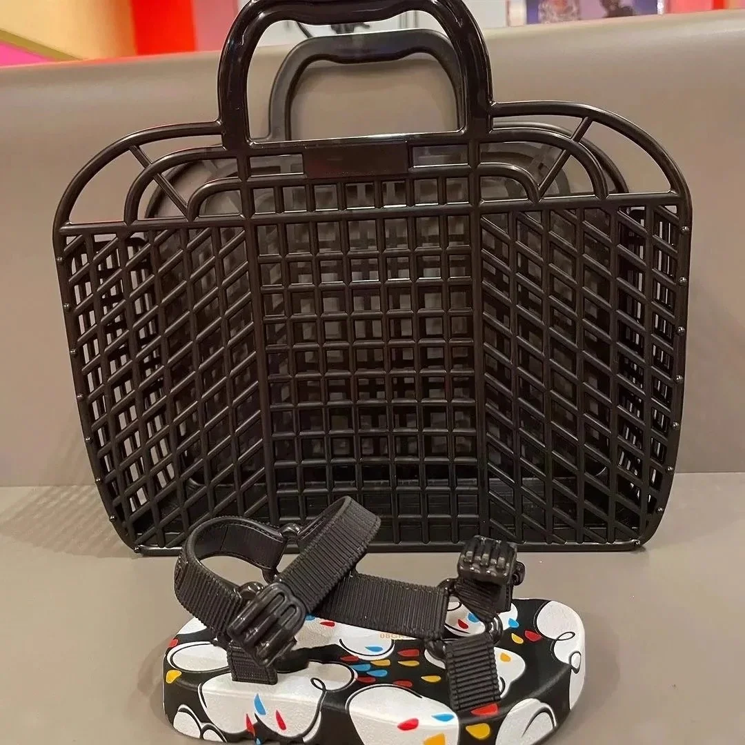 Сандалии с принтом для мужчин и женщин повседневная плетеная Летняя обувь в