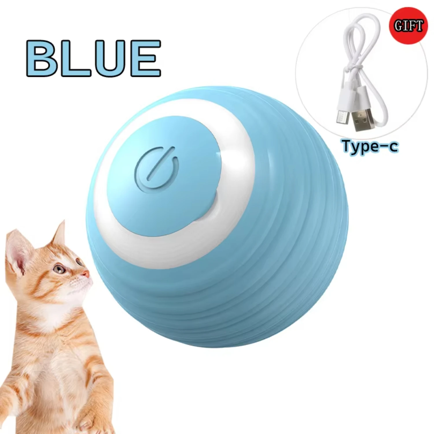 USB 충전 ljub이iegel 대화형 고양이 장ät 공 360° ° 자동 회전 롤링 볼네세서리 반려동물 물건