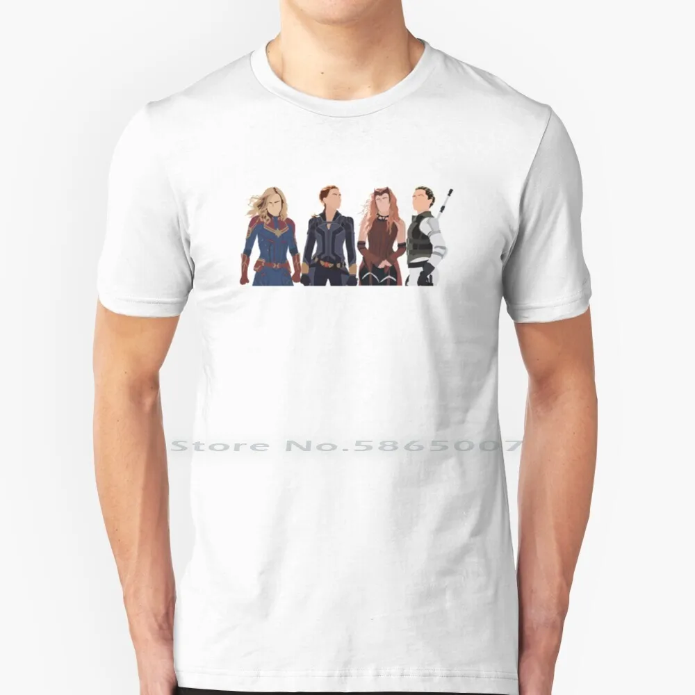 

Leading Ladies T Shirt 100% Cotton Yelena Belova Natasha Romanoff Carol Danvers Comics Wanda Vision Scarlet Witch Superhero