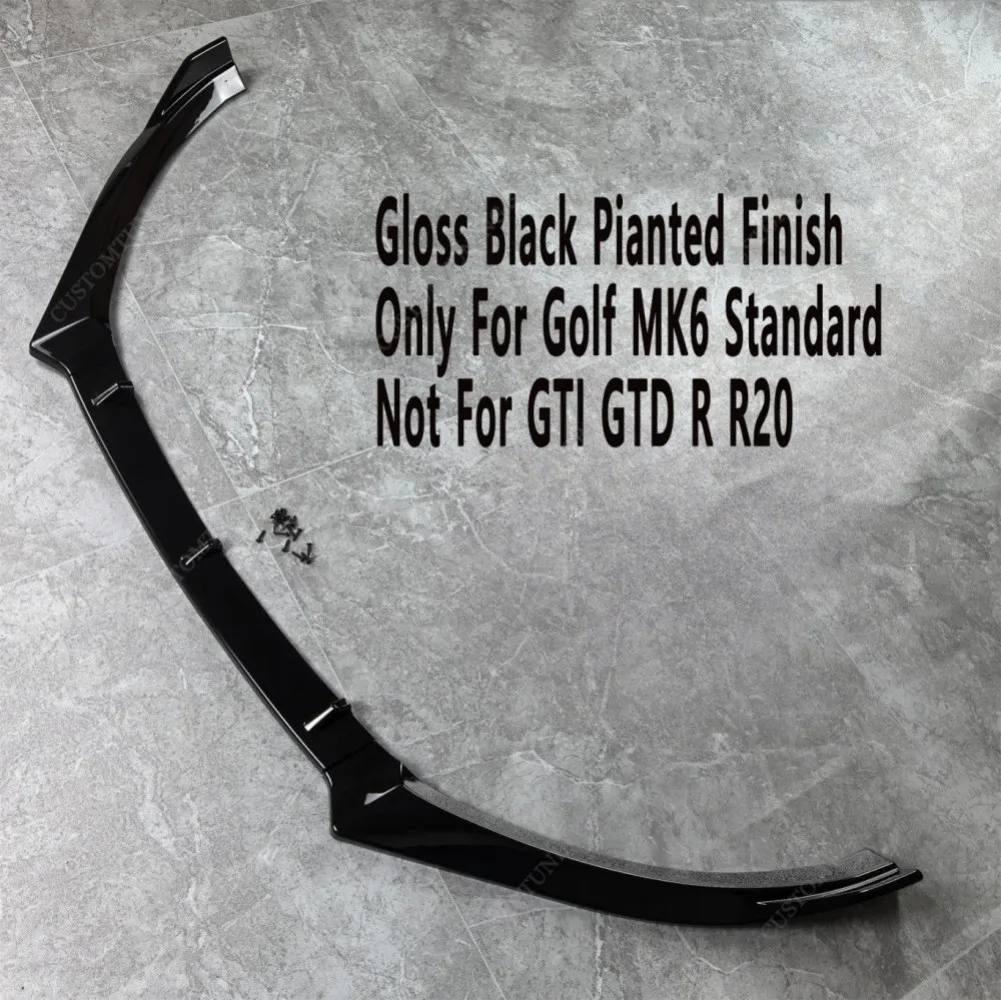 Для VW Golf MK6 Стандартный автомобильный передний бампер спойлер разделитель