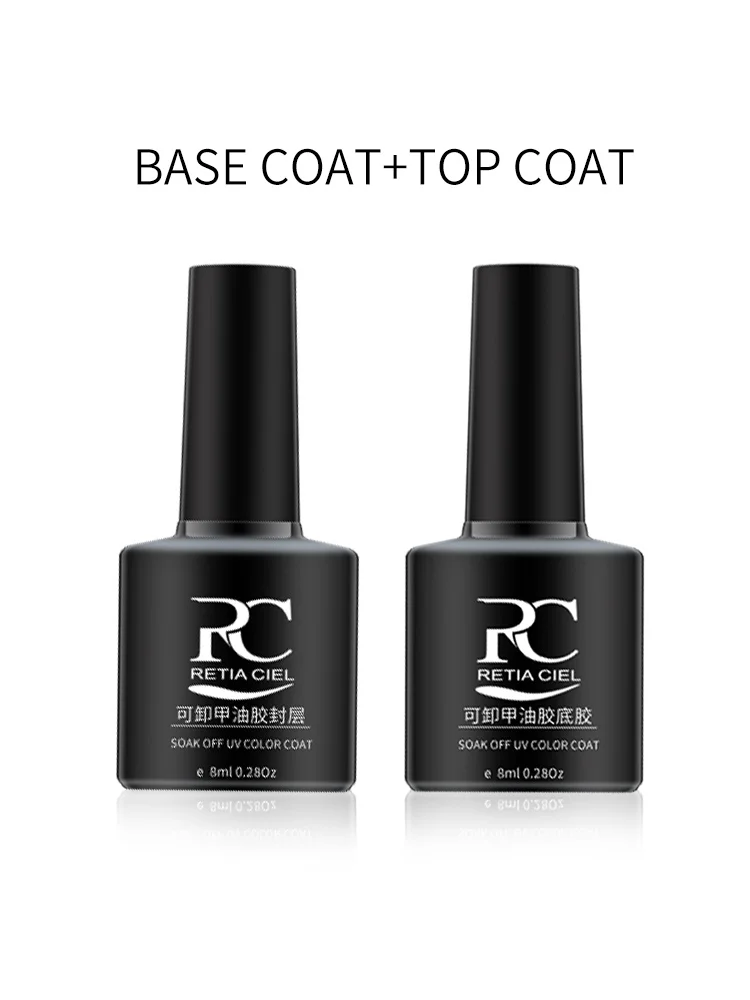 No Wipe Gel Top Coat Base Coat Primer UV Gel Nail Art Manicure Matte Top Coat Polish Gel Semi-permanente