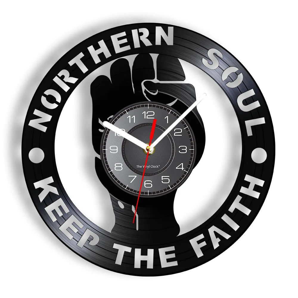 

Northern Soul Keep The Faith Vintage Wall Clock Northern Soul Vinyl Record Clock Manchester Northern Hipster Vintage Clocks