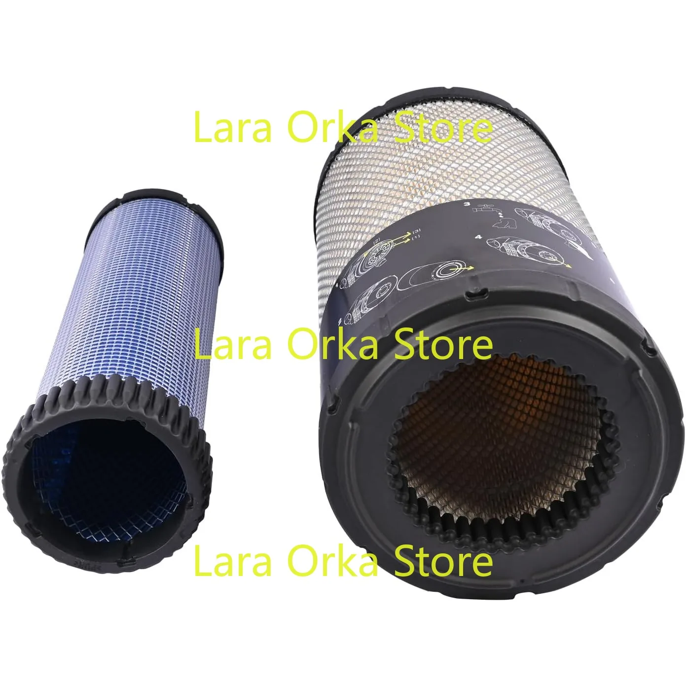 Комплект воздушного фильтра 7386224 7386225 Совместим с погрузчиком Bobcat S62 S64 S66 S76 T62 T64 T66