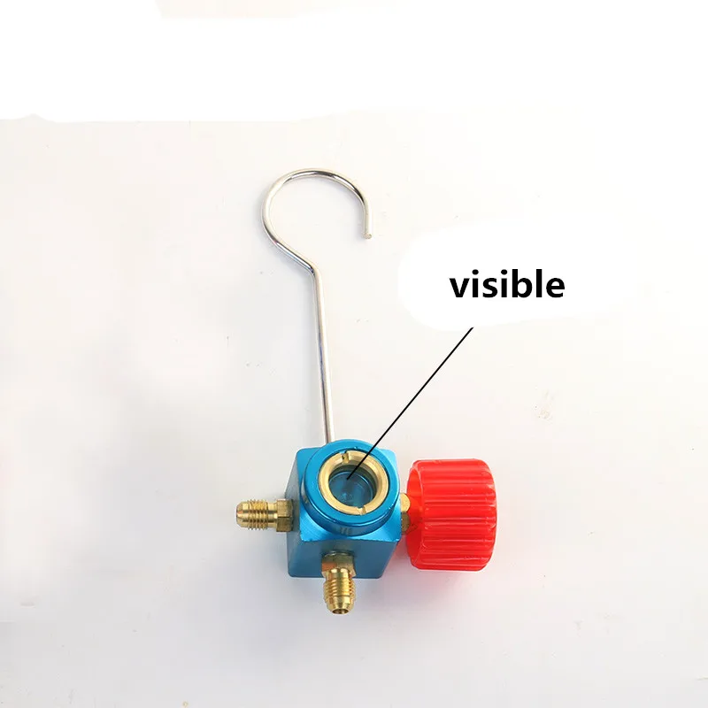 

Visible Refrigeration Air conditioning Freon A/C Manifold Gauge Meter Valve with hook 1/8"BSP-11mm-11mm