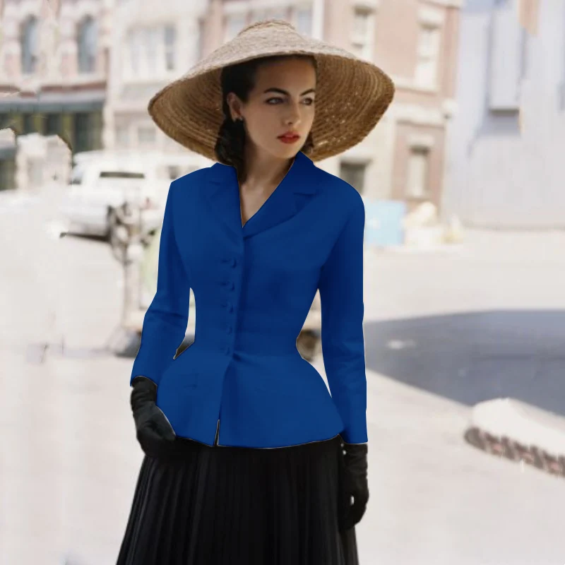 Women's Blazers 2023 Spring Jackets Slim Fit Single Breasted Fashion Lapel Business Casual Tops