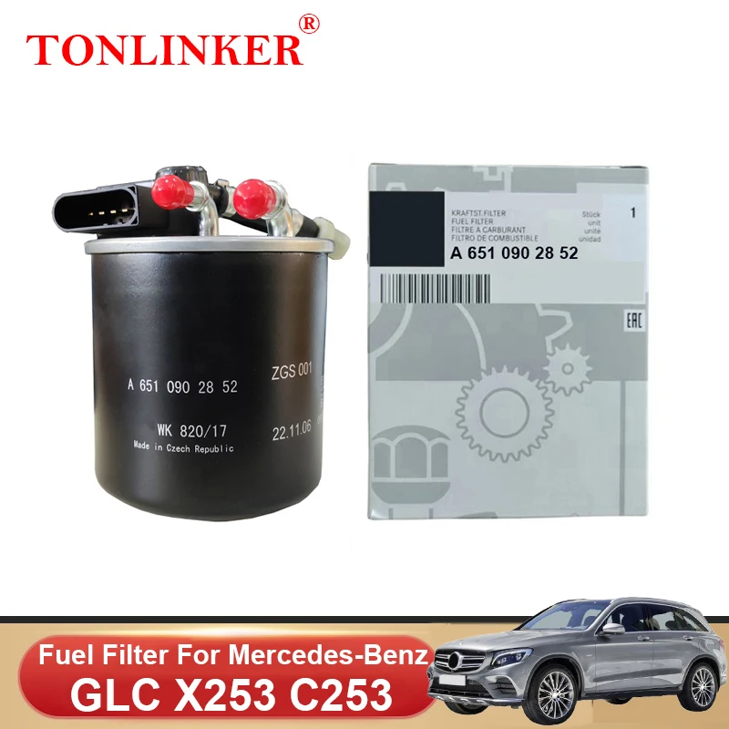 Топливный фильтр TONLINKER A6510902852 для Mercedes Benz GLC X253 C253 2015-2019 GLC 220d 250d 4matic, дизельные модели, автомобильные аксессуары