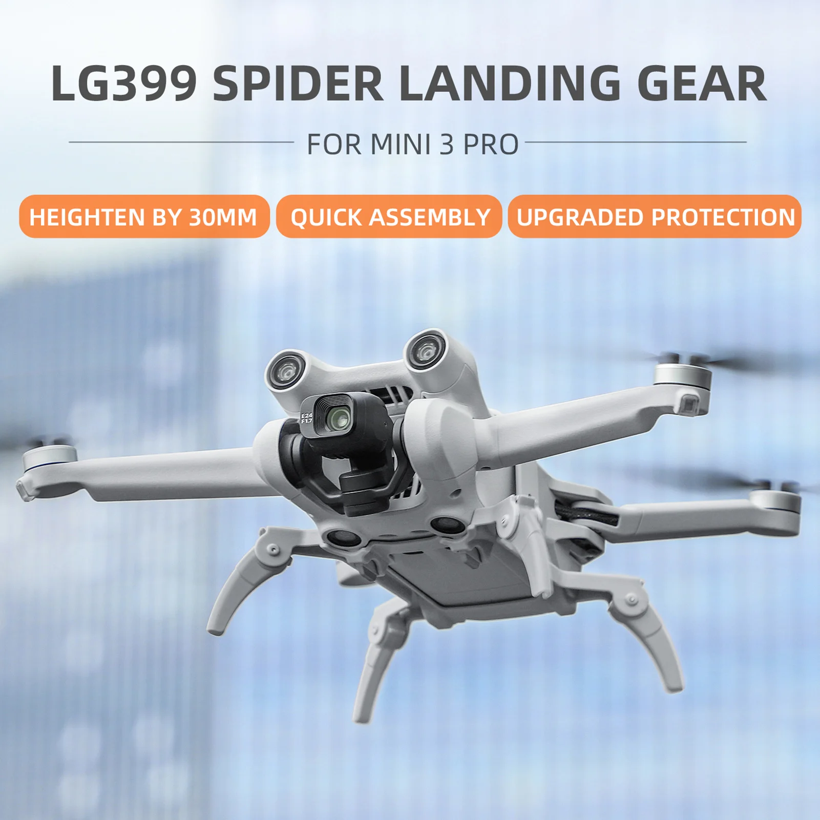 

For DJI Mini 3 Pro Drone Accessories Landing Gear Protector Foldable Extended Height Leg Support Tripod Legs Extender Tripod