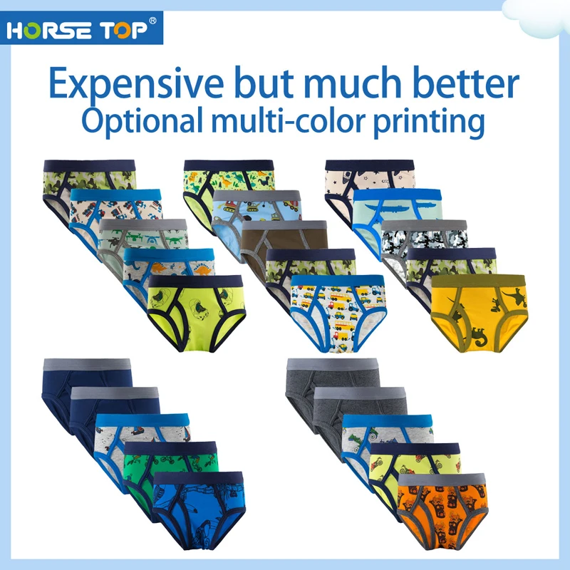 

Little Boys Cotton Breathable Briefs Underwear Children's Panties 5-Pack
