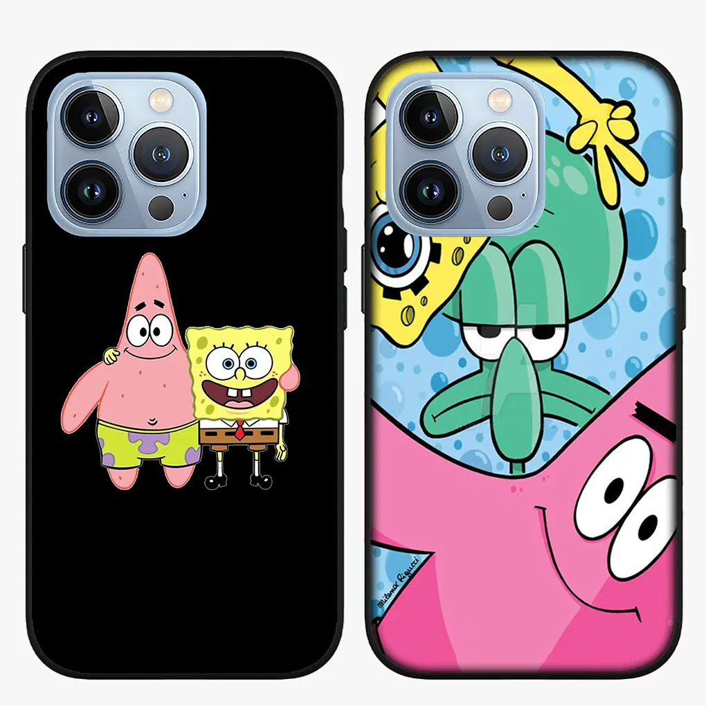 Черные S-образные штаны мягкий чехол с чехлом для телефона iPhone 14 13 12 Mini 11 Pro X XR XS Max 6