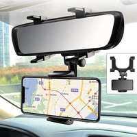 car rearview mirror mount mobile phone bracket navigation gps stand foldable cell phone holder multi angle adjustment lazy rack