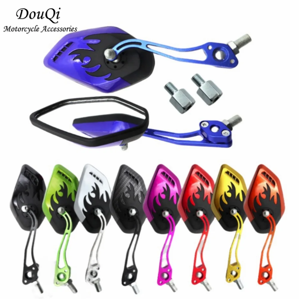 

Motorcycle Handlebar Rearview Mirror Aluminum Alloy 360 Degree Rotatable Universal 8mm 10mm Screw Motorcycle CNC Accessories