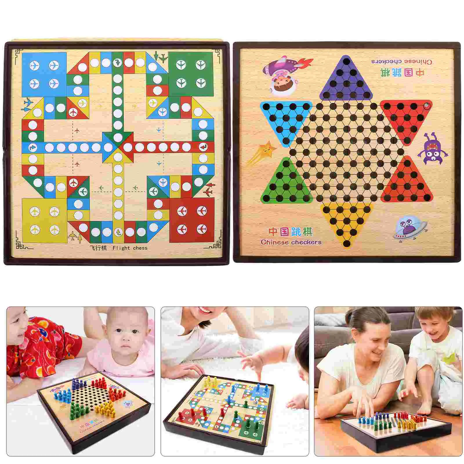 

1 set of Chess Board Family Board Game Interesting Chess Toy Indoor Chessboard Toy Random Style