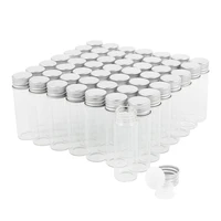 15ml 20ml glass vials with screw caps and plastic stoppers small clear liquid sample vial leak proof vial 12pcs