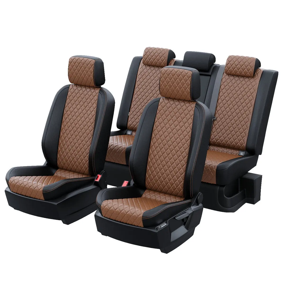 Чехлы на БМВ 1 E87 2004-2011 Экокожа с ромбом