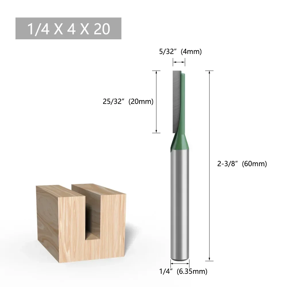 

Фреза для дерева 1/4", твердосплавная, двойная канавка