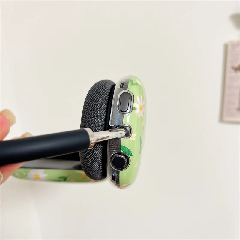 Фото Модный чехол с цветами для Airpods Max, защитный декор для наушников Apple, чехол для Airpods Max, защита гарнитуры №5