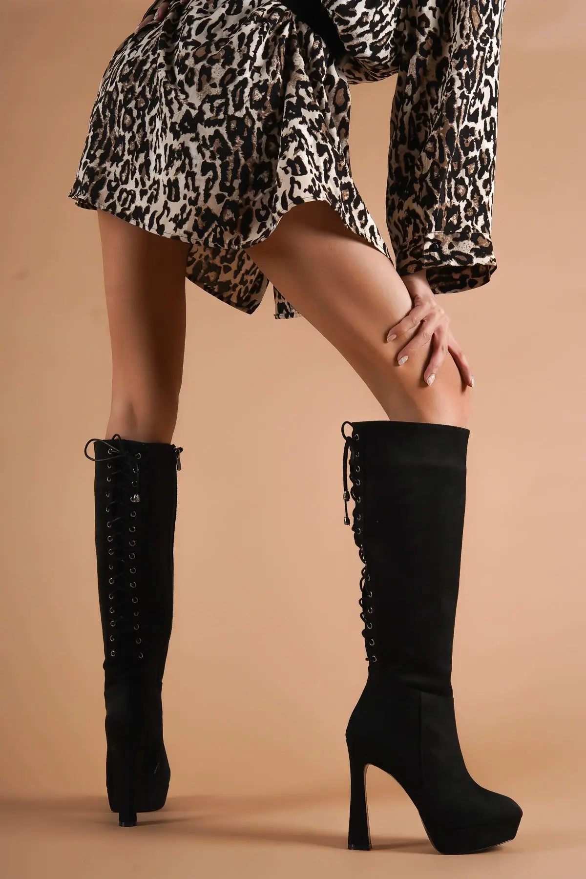 

Women's Fashion Suede Heels Woman Boots