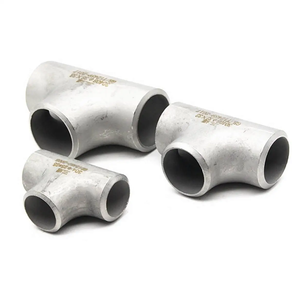 12-32/34/38/42/45/48/51/57/60/76/89mm Außendurchmesser, 2-3mm Dicke, 304 Edelstahl Gleiches T-Stück, 3-Wege Geschweißtes Rohrfitting für Wasser – Detail 1
