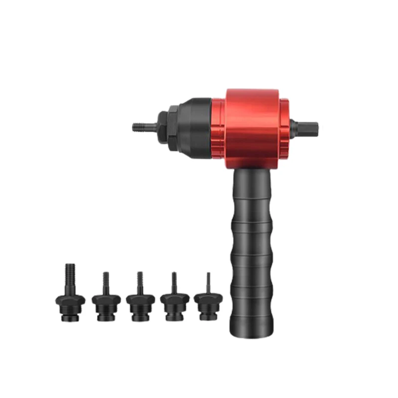 

Rivet Gun Adapter Electric Rivet Adapter High Hardness High Carbon Steel Insert Nut Pull Riveting Tool With Anti Slip Handle