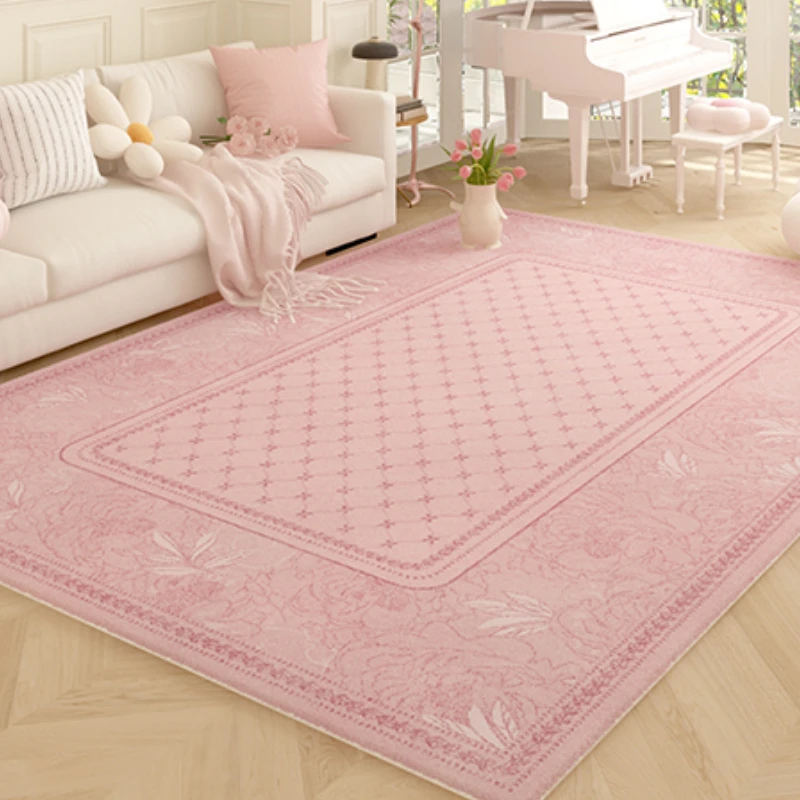 

Пушистый розовый ковёр из полиэстера