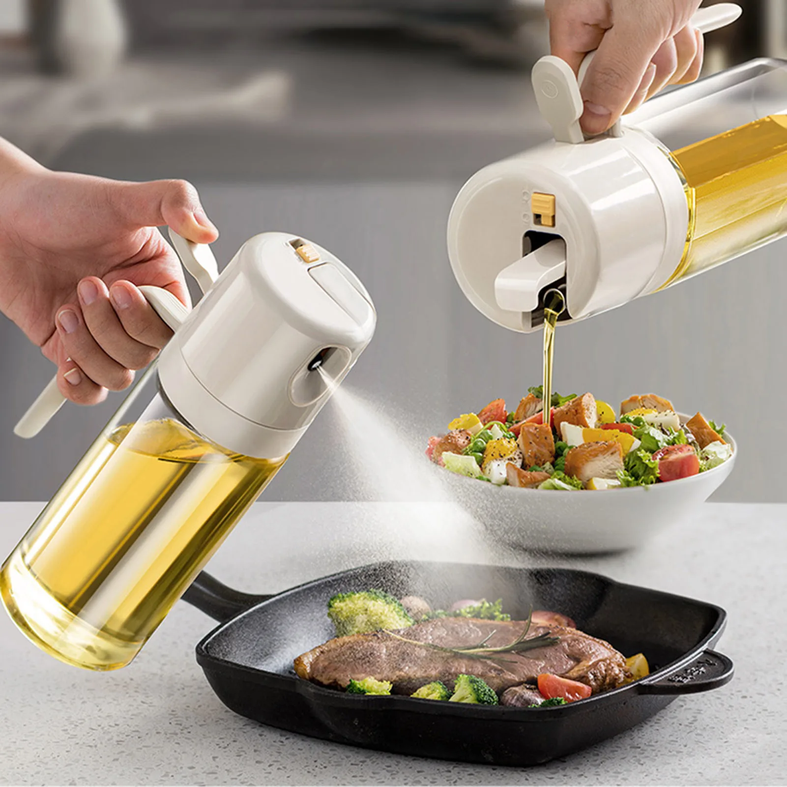 2 в 1 стеклянный распылитель для масла