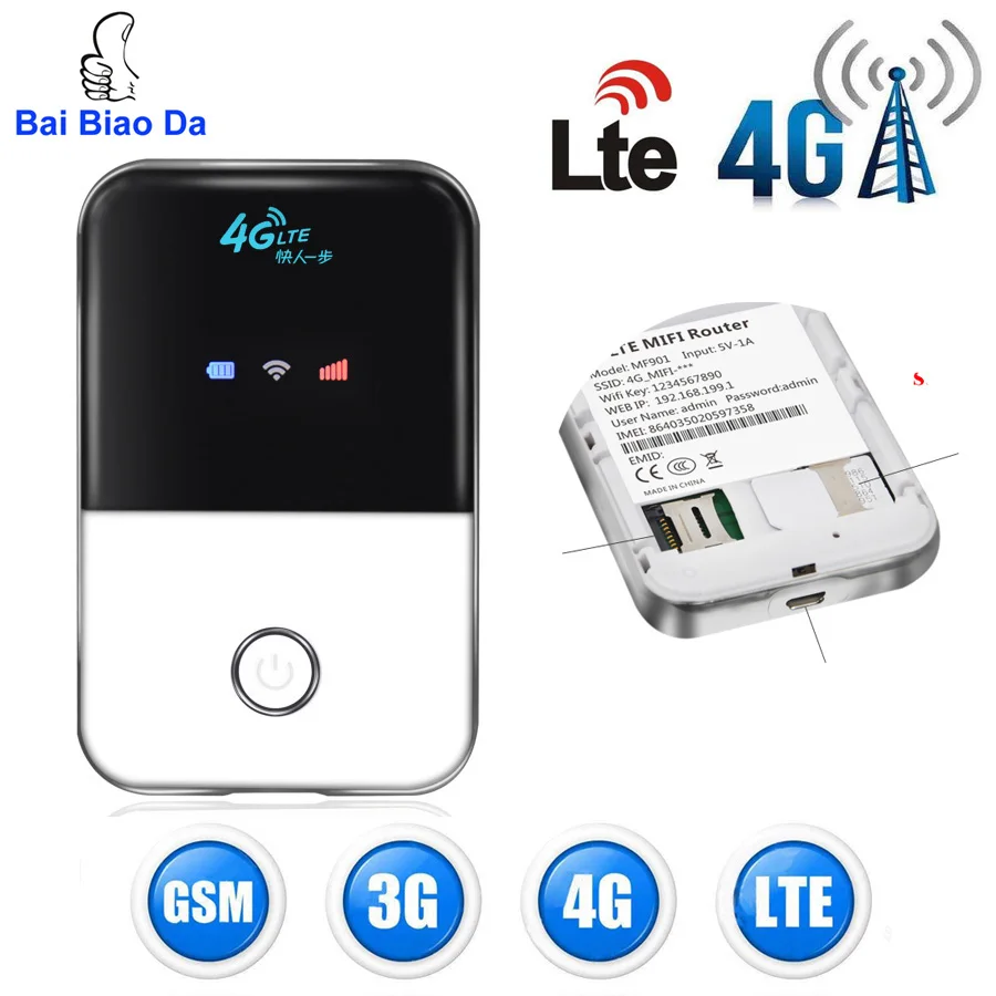 

MF903 3G LTE 4G WIFI Router US Car Mobile Hotspot Wireless Broadband Pocket Mifi Extender Repeater Mini Modem 4g Router