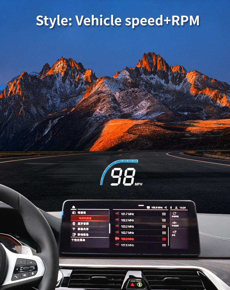 Yitu HUD применим к модифицированному оригинальным скрытым специальным проектором