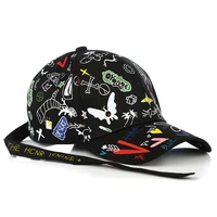 letter baseball cap graffiti sun hip hop visor spring men adjustable snapback cotton for women hats