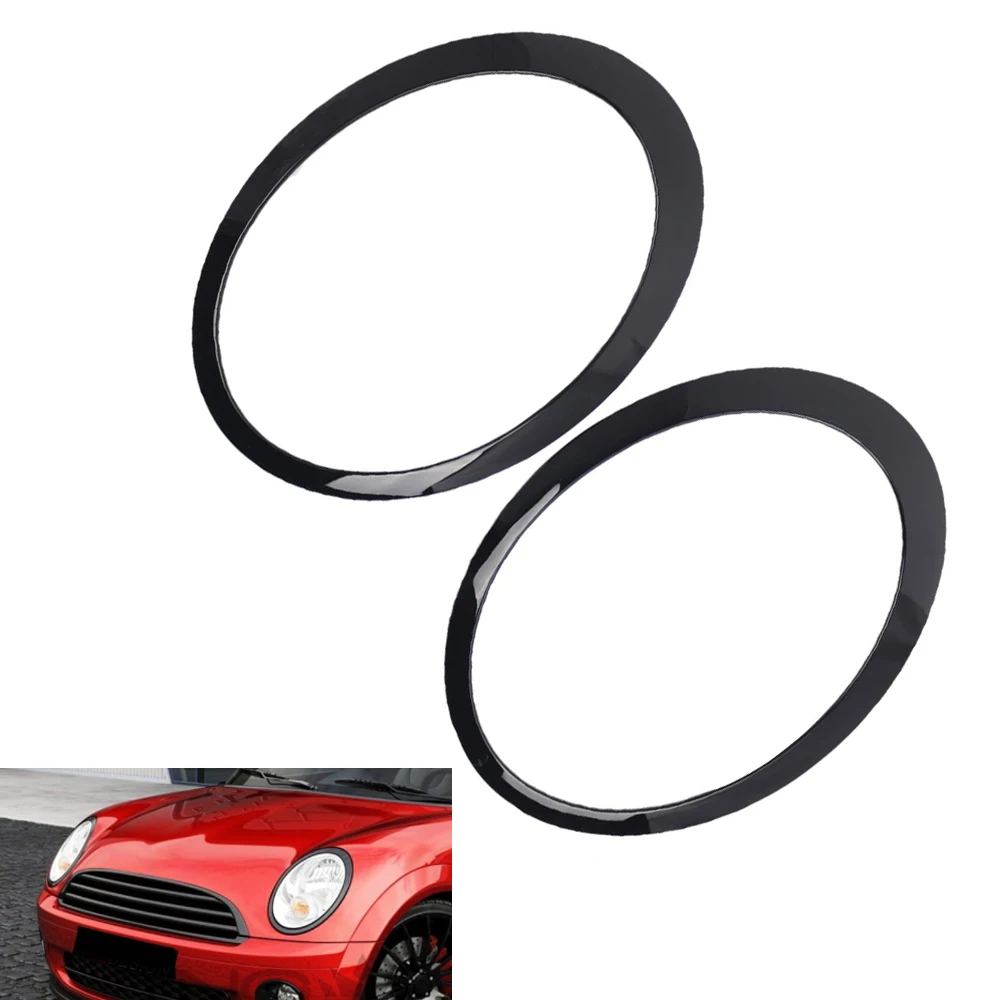 

For Mini Cooper One R50 R52 R53 01-06 Headlight Trim Ring Black Matt Set 1 Pair Car Accessories