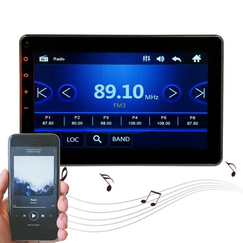 

Автомобильная стереосистема, 9 дюймов, автомобильный радиоприемник MP5, проигрыватель HD 1080p, видеоплеер IPX5, водонепроницаемый 9-дюймовый экран, мультимедийный автомобильный проигрыватель для автомобильного радио