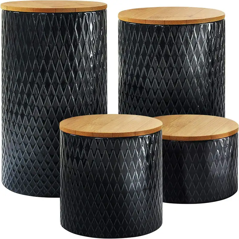 

EMBOSSED NAVY 4 PC CANISTER