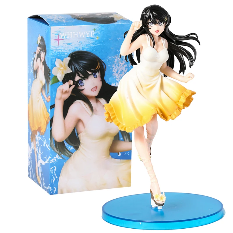 

Rascal Does Not Dream of Bunny Girl Senpai Sakurajima Mai Summer Dress Ver. Collectible Figure Anime Sexy Beauty Model Toy