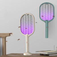 electric fly swatter mosquito killer swatter 2in1 usb recharge uv trap racket anti insect kill fly household bug mosquito zapper