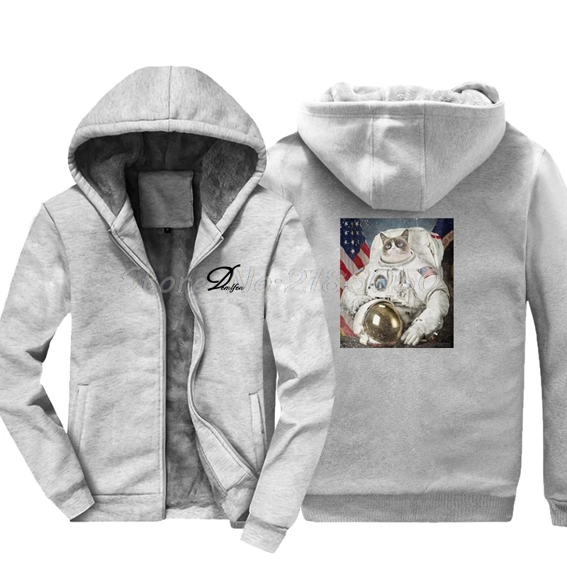 

Fashion Winte Style Cat Space Explorer Hoodie Astronaut Shuttle Rocket Kitten Pet Animal Funny Sweatshirt Hip Hop Jackets Tops