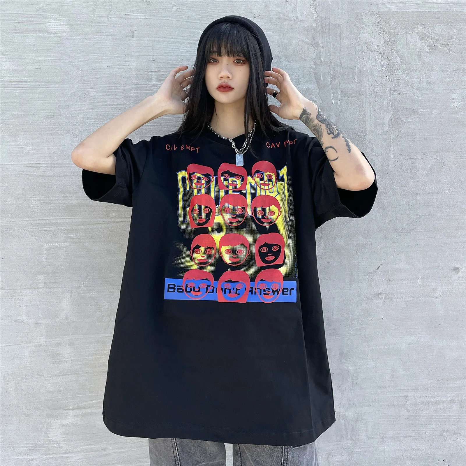 

Мужская и женская футболка с коротким рукавом, свободного покроя