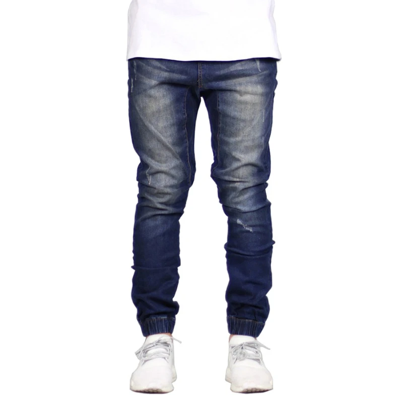 22ss Fashion High Street Dark Blue Men's Jeans Y2k Streetwear Stretch Leggings Jeans Mid Waist Skinny Denim Trousers