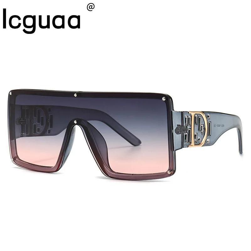 

Oversized Onepieces Gradient Color Sunglasses 2022 Brand Designer Big Frame Goggles Oculos De Sol Masculino Sunglasses For Men