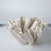GIEMZA Bouquet Vase Jingdezhen Ceramic 3D Printing Simple Home Decoration Model Room Soft Flower Arrangement