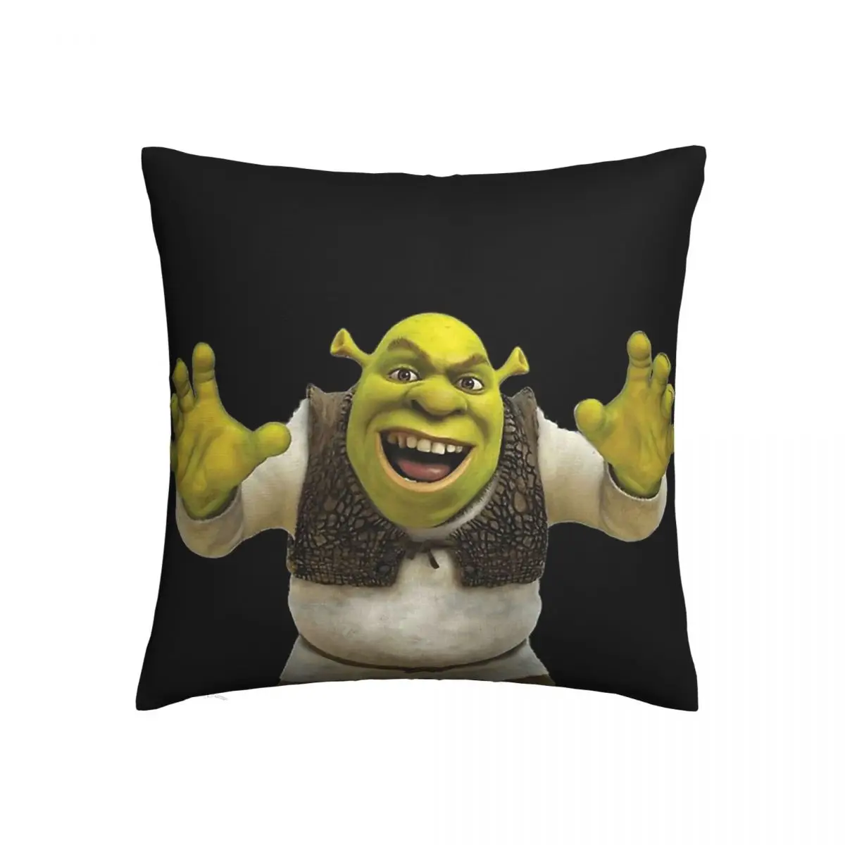 

Funny Polyester Cushion Cover Shrek Comedy Film Bedroom Office Decorative Reusable