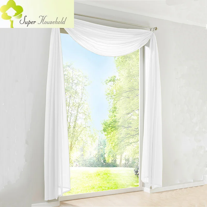 

Europe Style DIY Pelmet Multicolor Window Curtains for Living Room Bedroom Fashion Valance Head Tulle Waterfall Length Customize