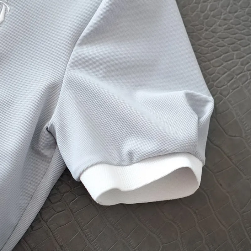 Women's Casual Polo Shirts with Pocktes Regular Fit Short Sleeve Polo Shirt with Contrast Color Collar for Women