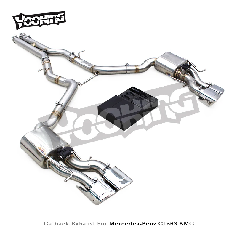 Выхлопная система Custom Exhaust Pipes Muffler Witn Control для Mercedes-Benz CLS63 AMG 2007-2017, из нержавеющей стали, с клапанами, спортивная, Catback (art.: 3920db00cb021) - 3920db00cb021