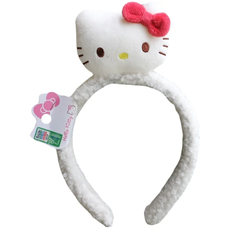 

Повязка на голову из овечьей шерсти с мультяшным рисунком Hello Kitty, Детская повязка на голову, аксессуары для волос, заколка для волос, милый п...