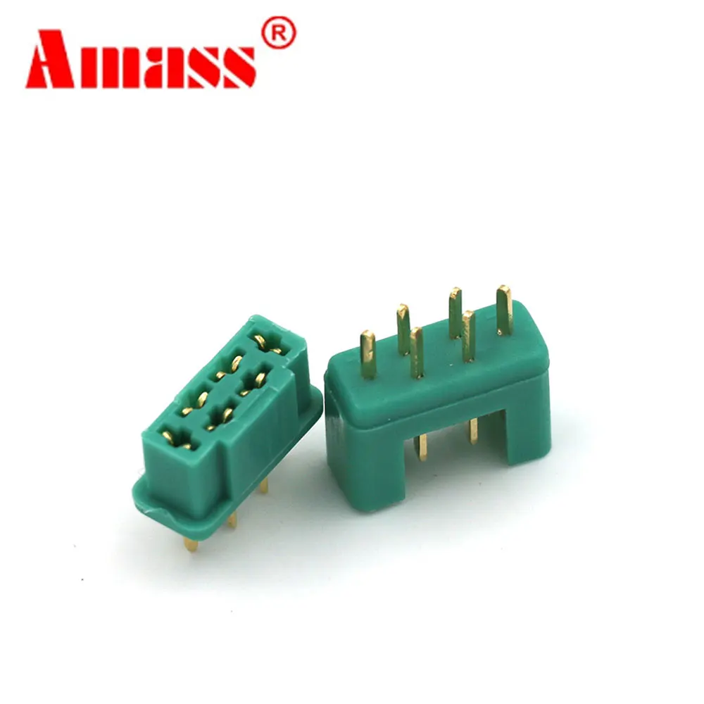 10Pairs Amass MPX Male Female 6-pin Plug Connector Gold Plating For RC Model Part Airplane Plane Drone Toys DIY Parts - купить по