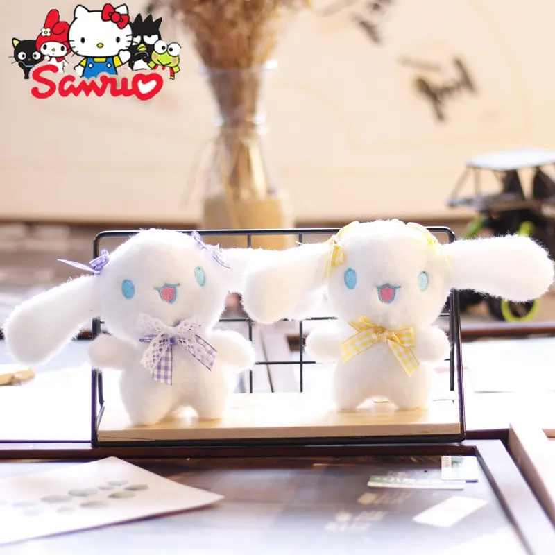 

Japanese Anime Cinnamoroll Bunny Keychain Pendant Yukatsura Bag Hanging Anime Figure Key Ring Bag Hanging Jewelry about 13cm