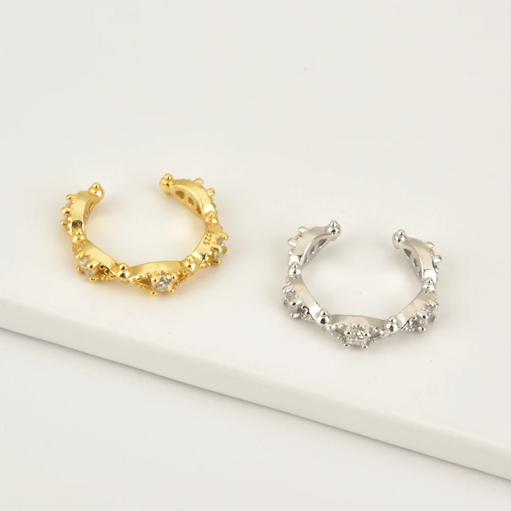 

Bohemia Piercing Exquisite C Shape Zircon Clips Earrings for Women Fashion Jewelry Pendientes Ins Same Earing Party Aretes Gifts