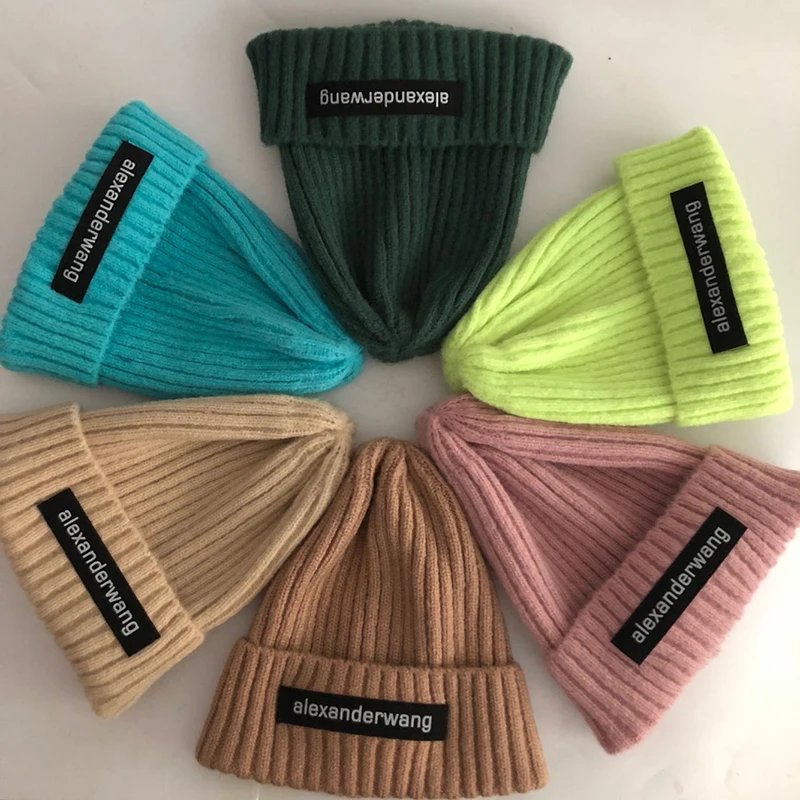 New Casual Beanies For Men Women Knitted Winter Hat Woolen Warm Ski Hats SkullCap Fashion Solid Hip-hop Beanie Unisex Caps |